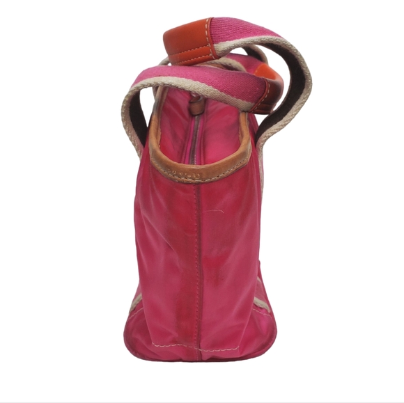 COACH Hamptons Mini Weekender Tote Pink Satin Bag - Picture 3 of 15